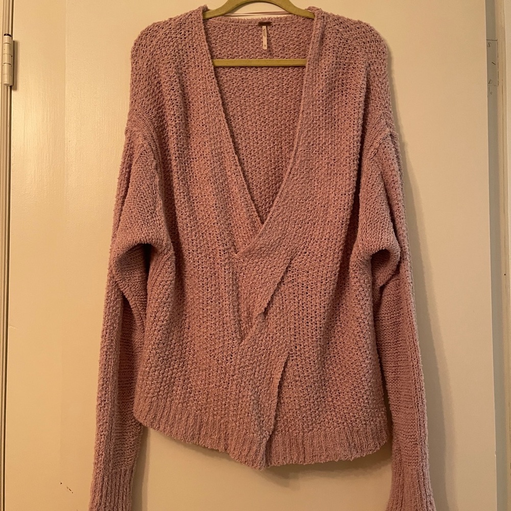 Free people purple cropped sweater